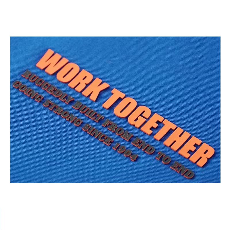Custom Design High Quality logo heat transfer vinyl Screen printing 3d silicone heat transfer printing label for clothing