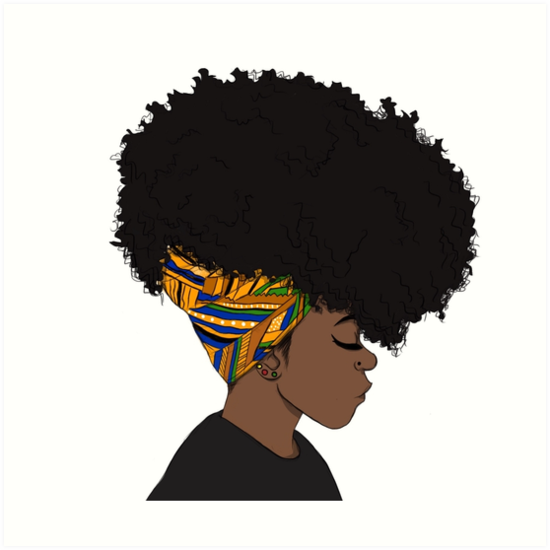 Beautiful Afro Girl Heat Transfer Printing plastisol transfer For Clothing Decoration