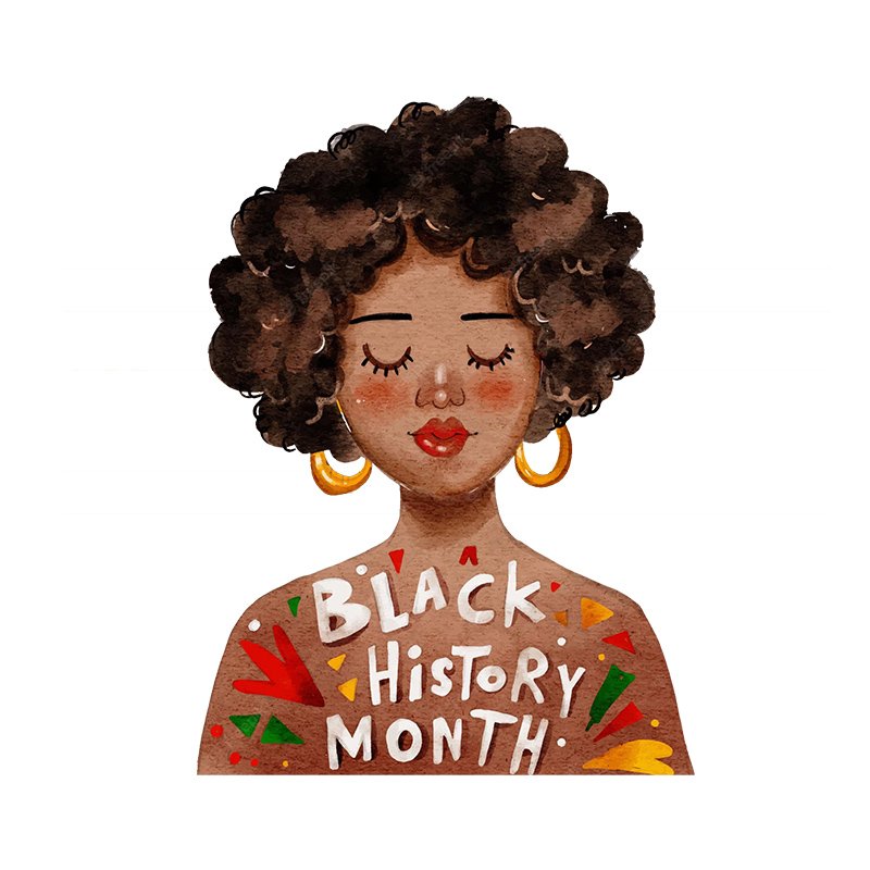 Custom cute girl DTF transfer for black history month
