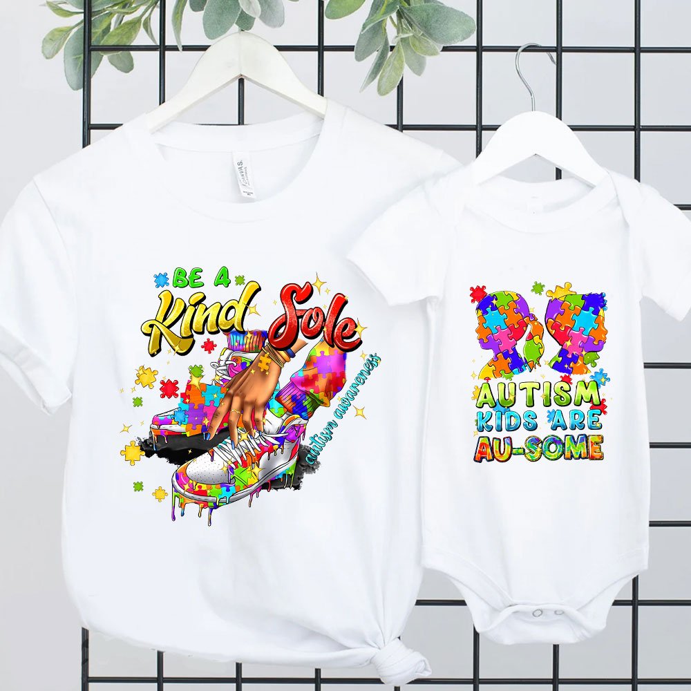 Wholesale Autism Awareness Heat Transfer Printing T-shirt Design