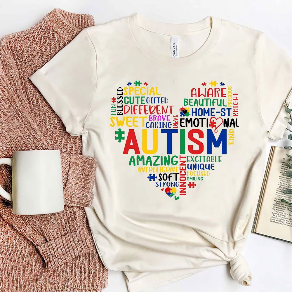 Wholesale Autism Awareness Heat Transfer Printing T-shirt Design