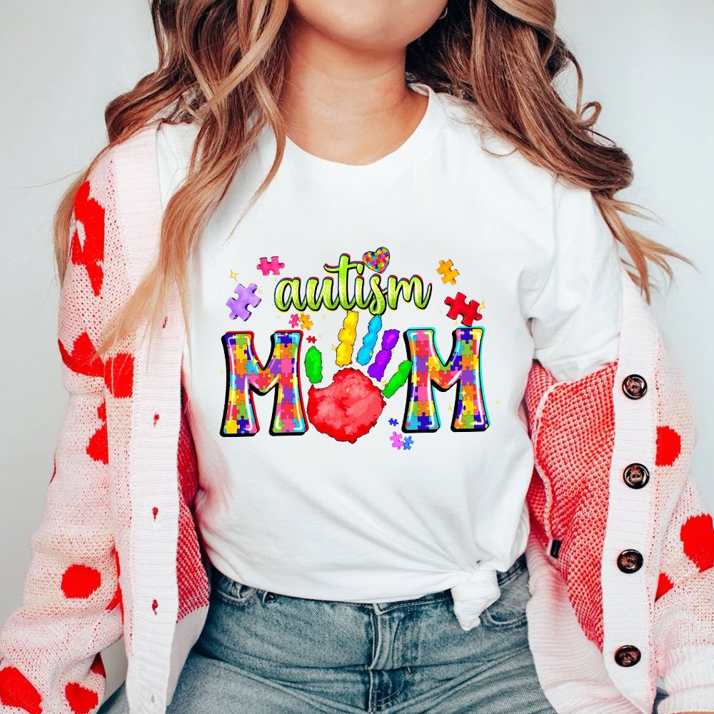 Wholesale Autism Awareness Heat Transfer Printing T-shirt Design