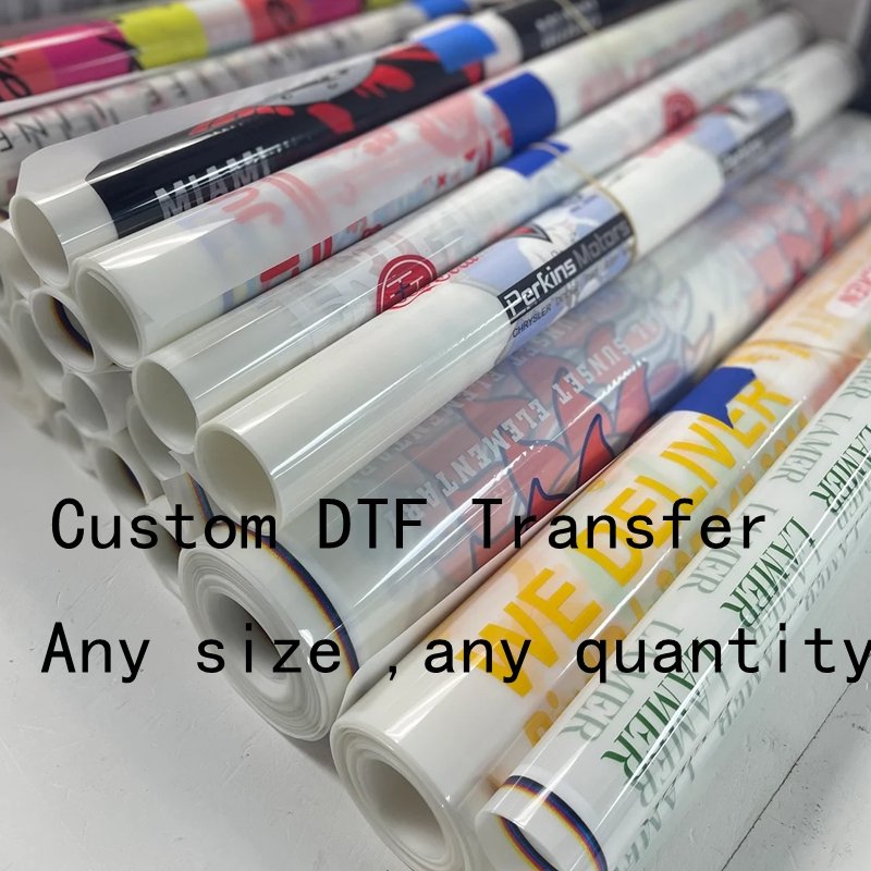 NO MOQ Small Large Custom Adult DTF Print T-Shirt Heat Transfer Full Color Gang Sheet DTF Print Heat Transfer Design For Clothes