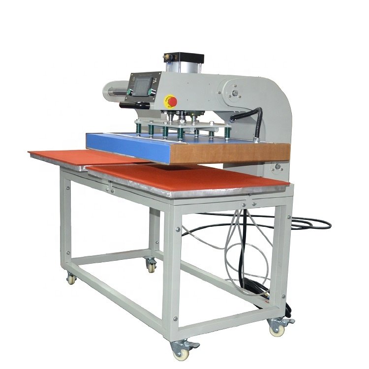 Hot sale up slide pneumatic double station hot transfer printing machine