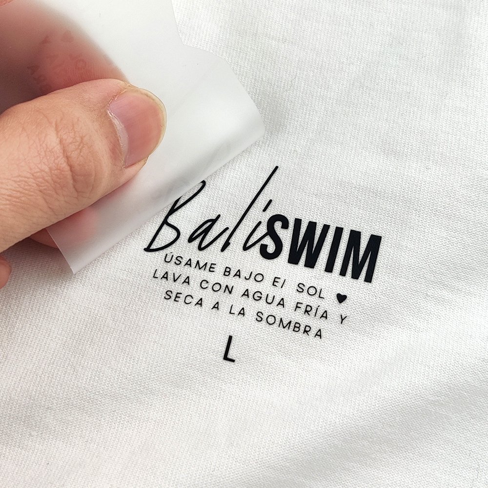 Factory Custom Iron On 3d Heat Press Label Thermal Press Clothing Accessories Labels Heat Transfer Washable Tagless Care Label