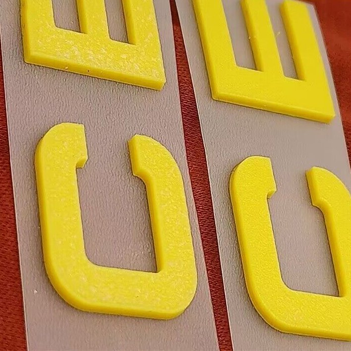 wholesale custom 3d silicone heat transfer Brand logo Sticker iron on transfer print on t-shirt