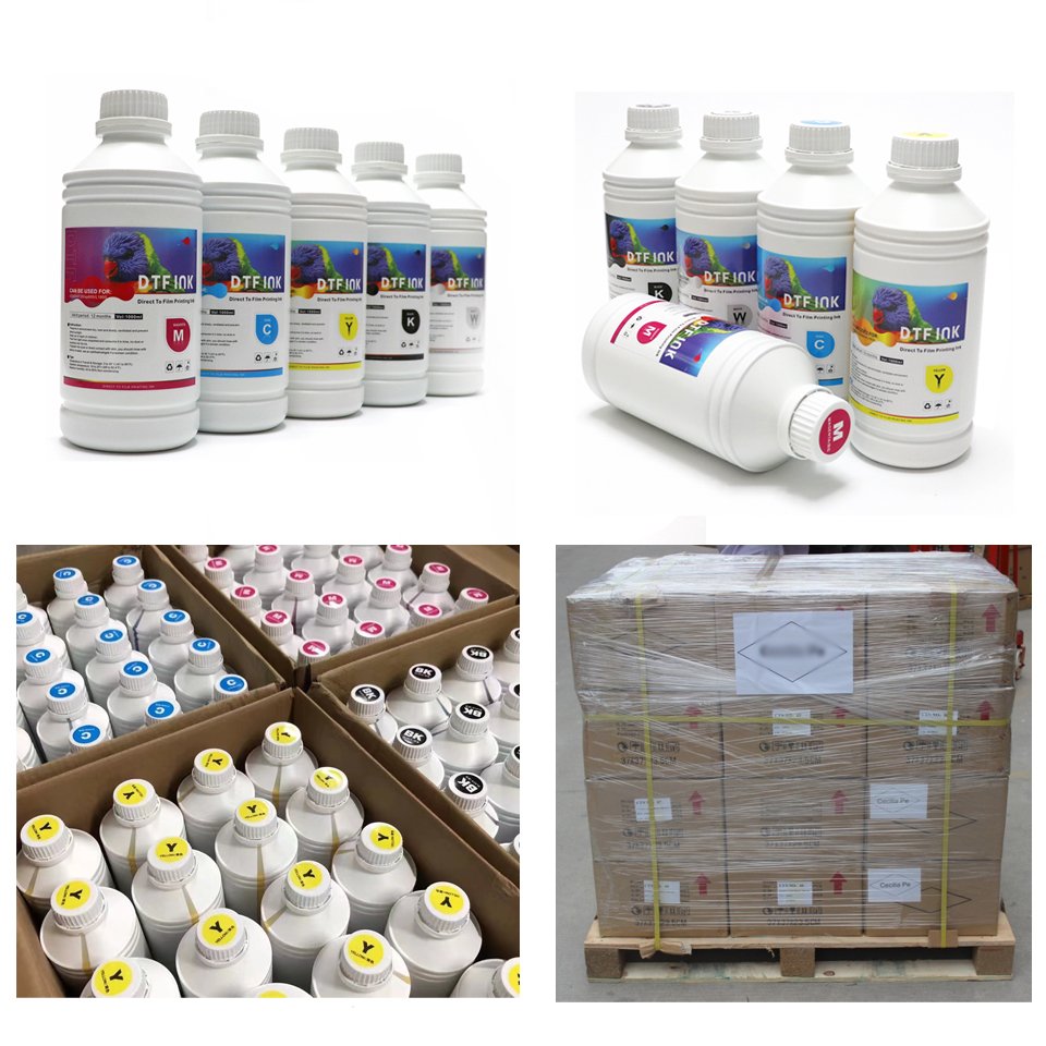 Premium Dtf Inks 1000ml For i3200 Xp600 Dtf White Transfer Ink Bottle Dtf Heat Transfer Pigment Inks xp600 I3200 a-1