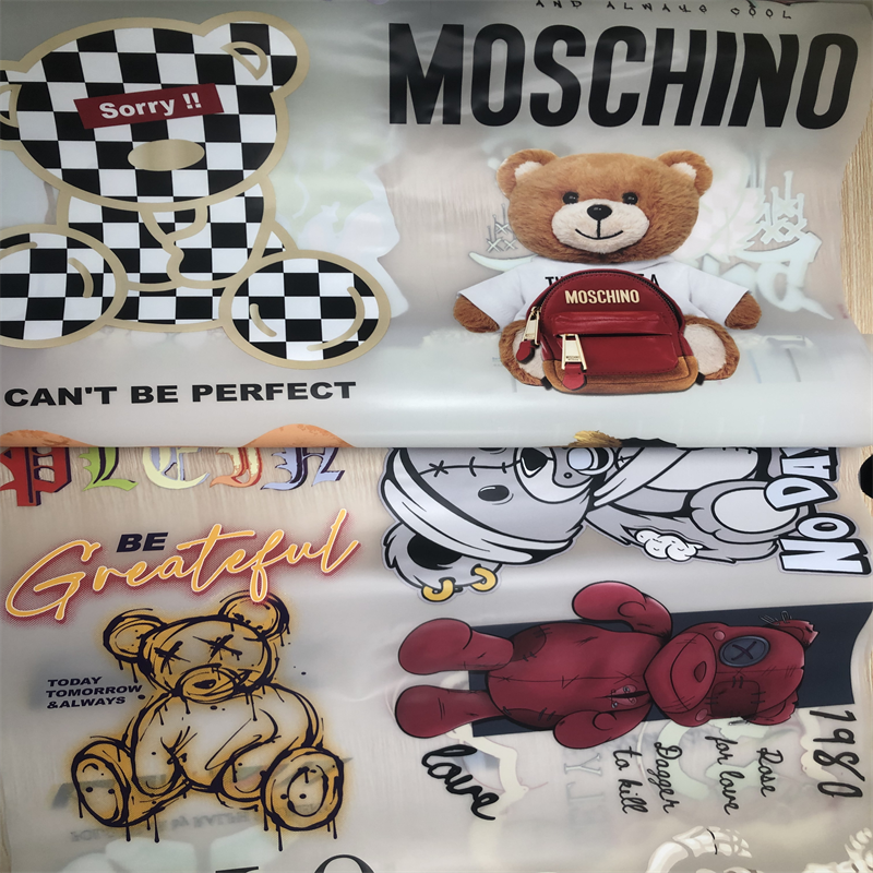 Design T-shirt Dtf Printing Garment High Quality Custom Bear Screen Printing Plastisol Heat Transfer Printing Washable 10 Pcs