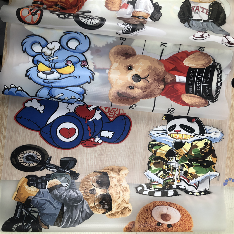 Design T-shirt Dtf Printing Garment High Quality Custom Bear Screen Printing Plastisol Heat Transfer Printing Washable 10 Pcs