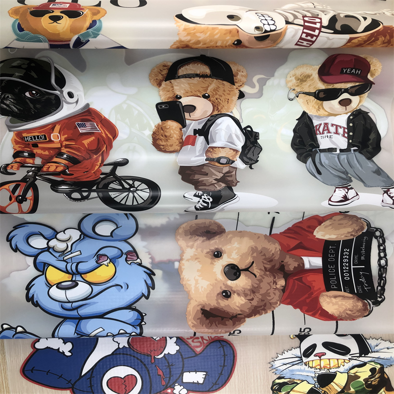Design T-shirt Dtf Printing Garment High Quality Custom Bear Screen Printing Plastisol Heat Transfer Printing Washable 10 Pcs