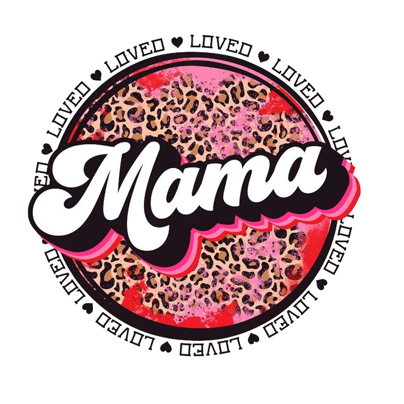 Ready To ship Mama screen print transfers Iron On plastisol transfers DTF Print plastisol heat transfer for t-shirt