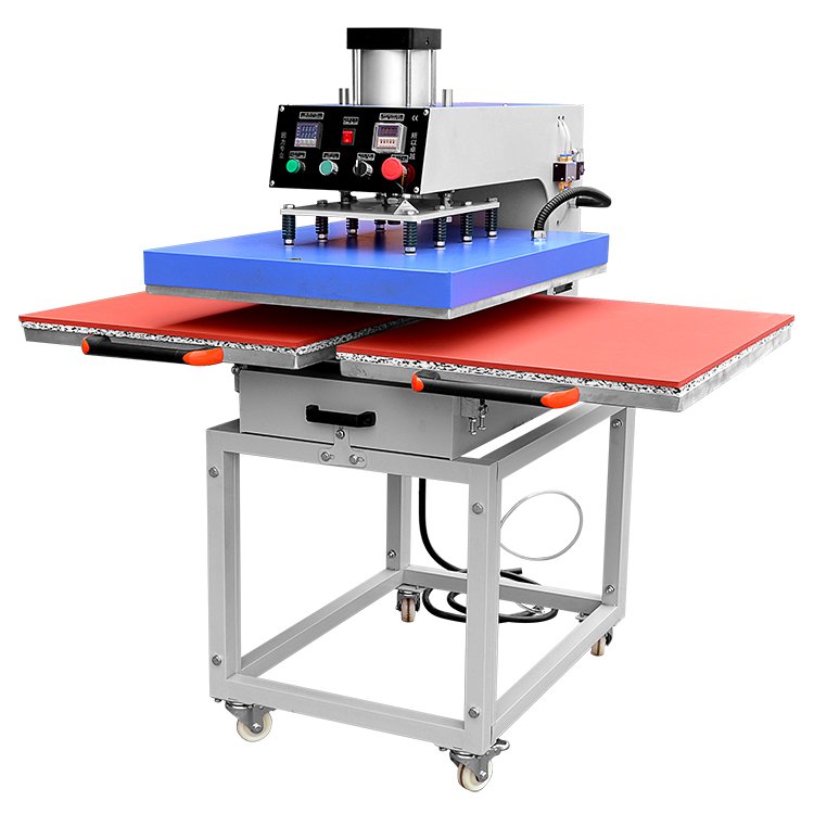 Automatic Hot Press Machines Guangdong Hydraulic Press Machine Double Press Station For Shirt Printing
