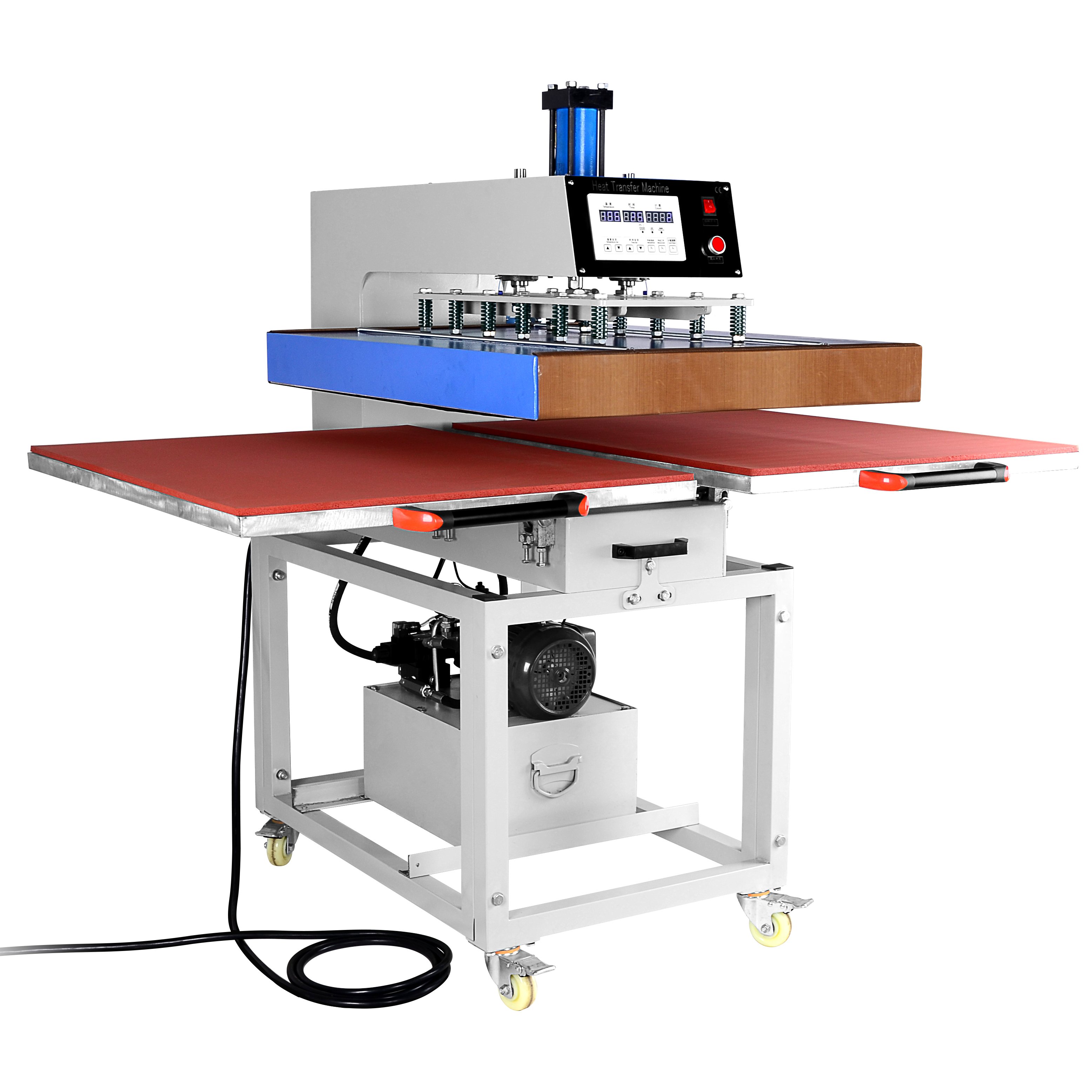 Automatic Hot Press Machines Guangdong Hydraulic Press Machine Double Press Station For Shirt Printing