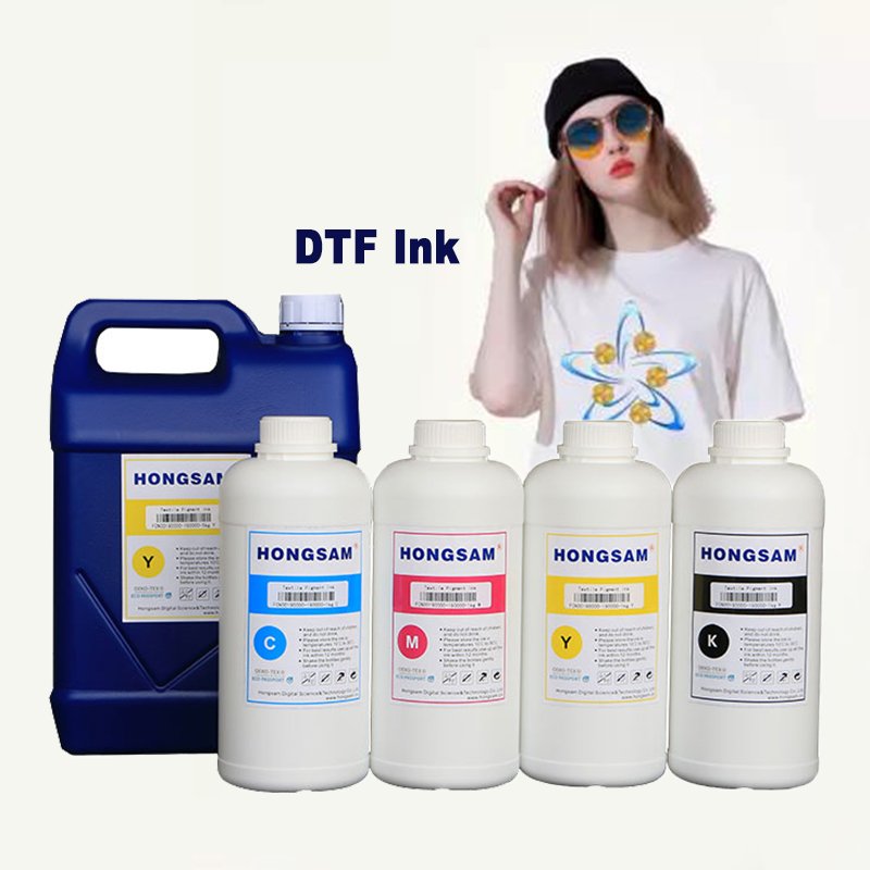 HONGSAM DTF PET transfer film printing pigment ink DTF ink for DTF printer Epson 4720 i3200 DX5 XP600 heads