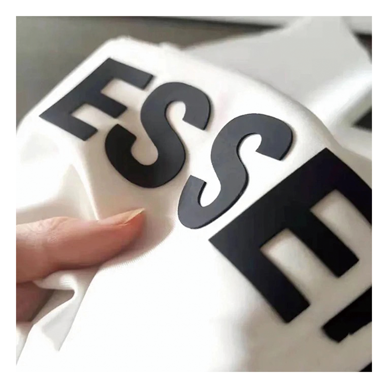 Custom High quality screen print transfers Logo Sticker 3d Raised Effect Soft Silicone Heat Transfer Labels for Clothing