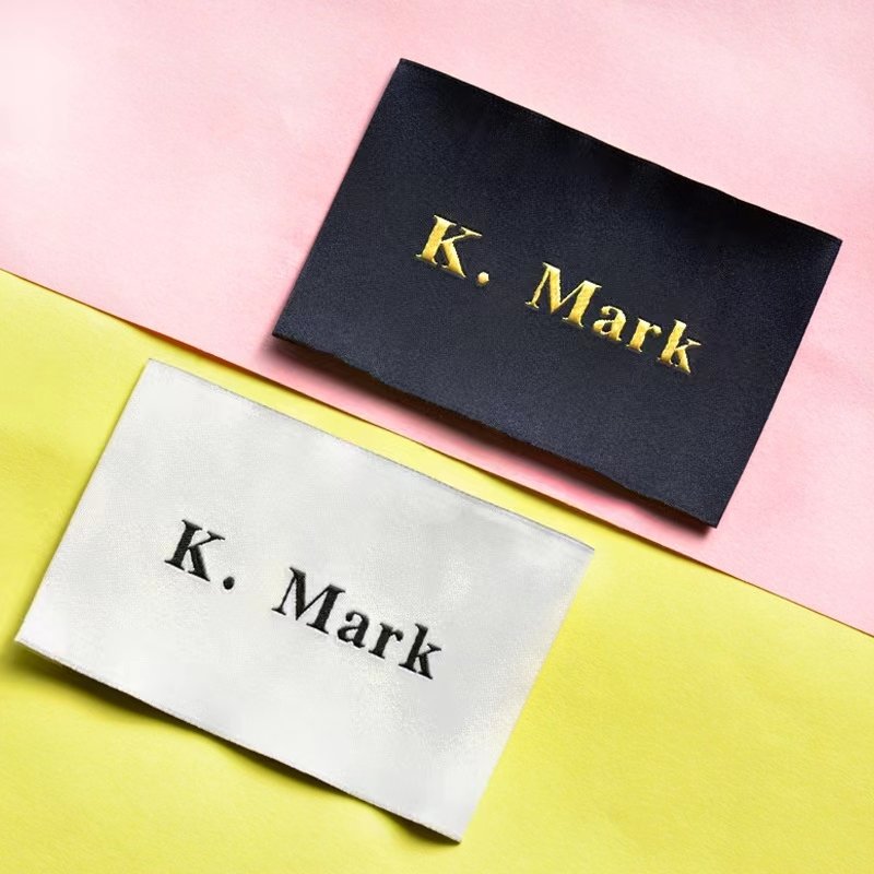 High Quality Size Brother Nursing Label Polyester Satin Cotton Garment Woven Neck Label for Clothes Custom Logo Woven Labels