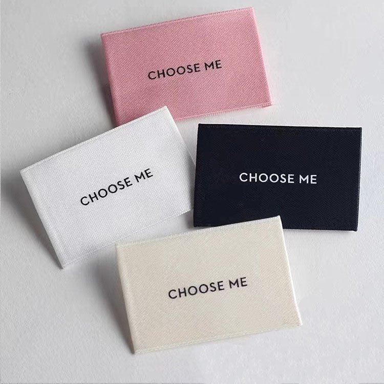 High Quality Size Brother Nursing Label Polyester Satin Cotton Garment Woven Neck Label for Clothes Custom Logo Woven Labels