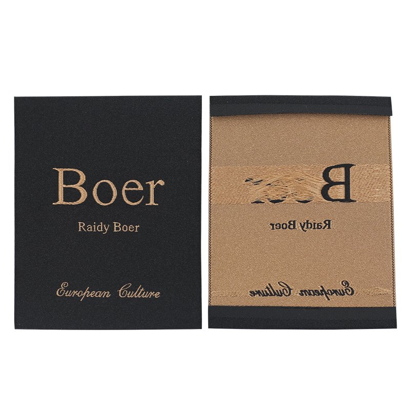 High Quality Size Brother Nursing Label Polyester Satin Cotton Garment Woven Neck Label for Clothes Custom Logo Woven Labels