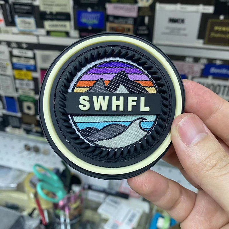 no minimum MOQ Custom 3D Soft PVC logo heat transfer Embossed ironing tactical clear pvc patches mold Rubber patches for Garment