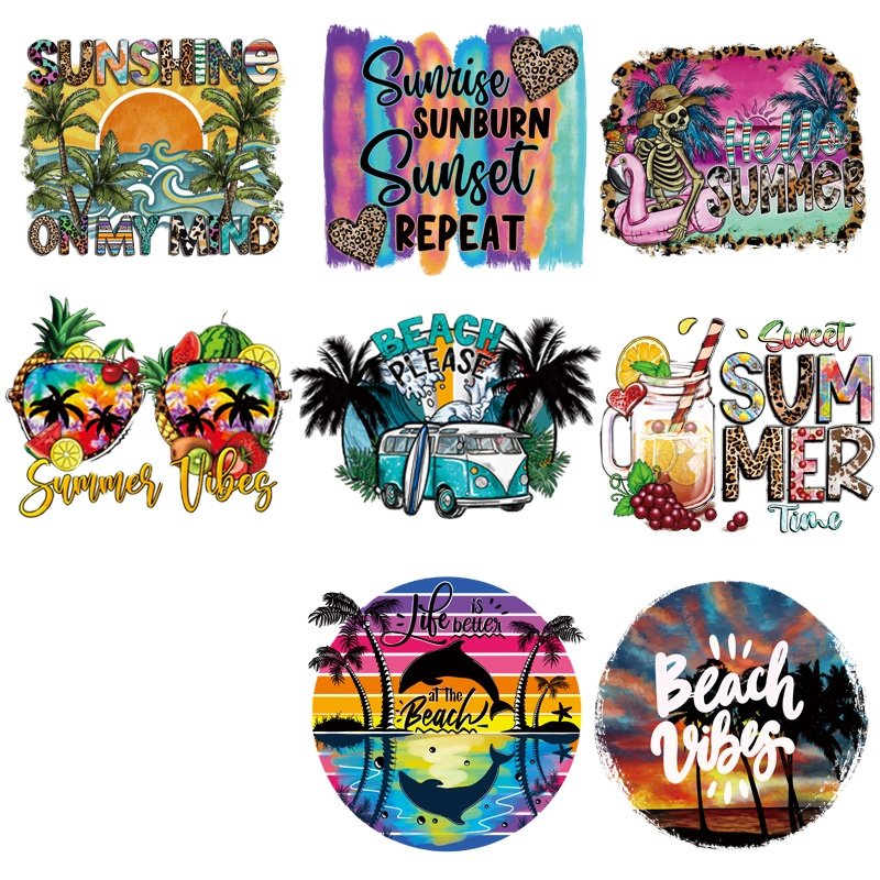Street culture flower iron on transfer for clothing dtf transfers ready to press Heat Transfer Printing