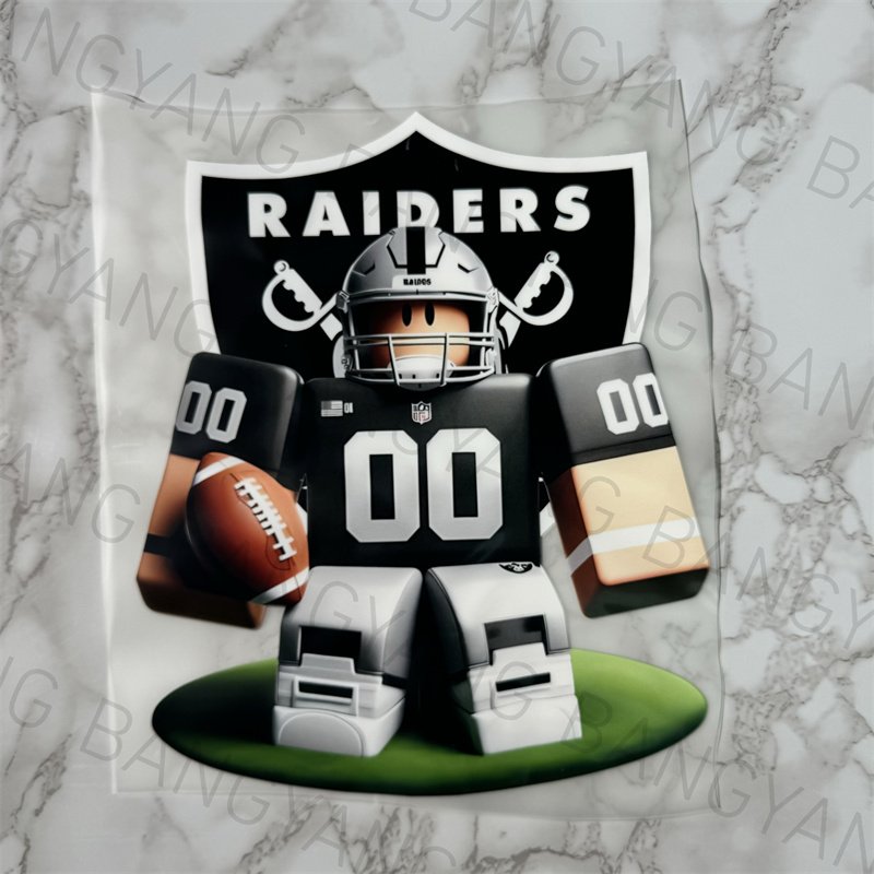 Wholesale football team dtf printed sticker dtf prints ready to press plastisol dtf heat transfer designs for t shirt