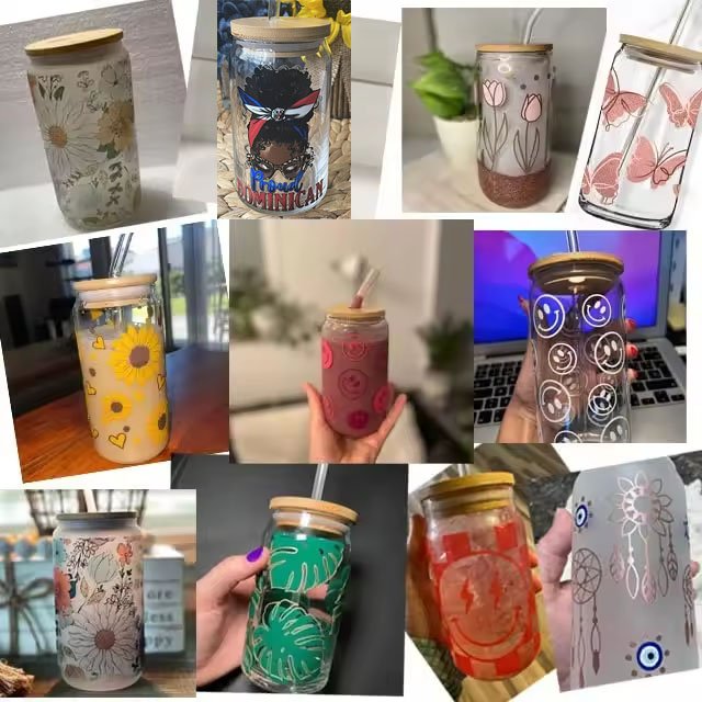 Factory Price Christmas Day uv dtf cup wrap transfers ready to press customized uvdtf cup wraps transfers for 16oz 20oz glass