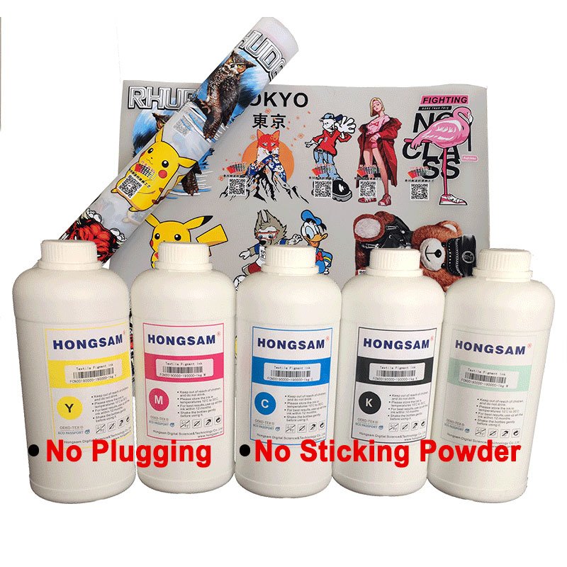 HONGSAM Manufacturer DTF Direct to Film Ink White For Epson Printer A4 A3 60cm T-shirt Clothes bag Digital Printing