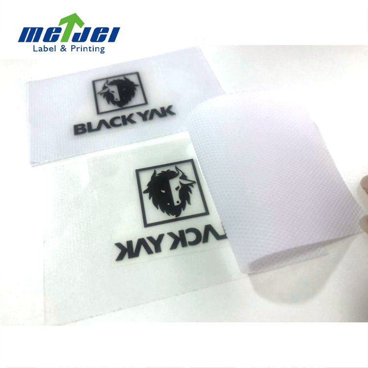 Custom embossed heat transfers 3D silicone rubber heat transfer label for clothing