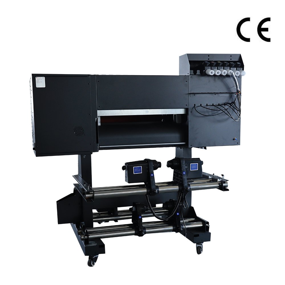 best selling label 3d cristal roll to roll 3 head uv dtf sticker printer 24 inch