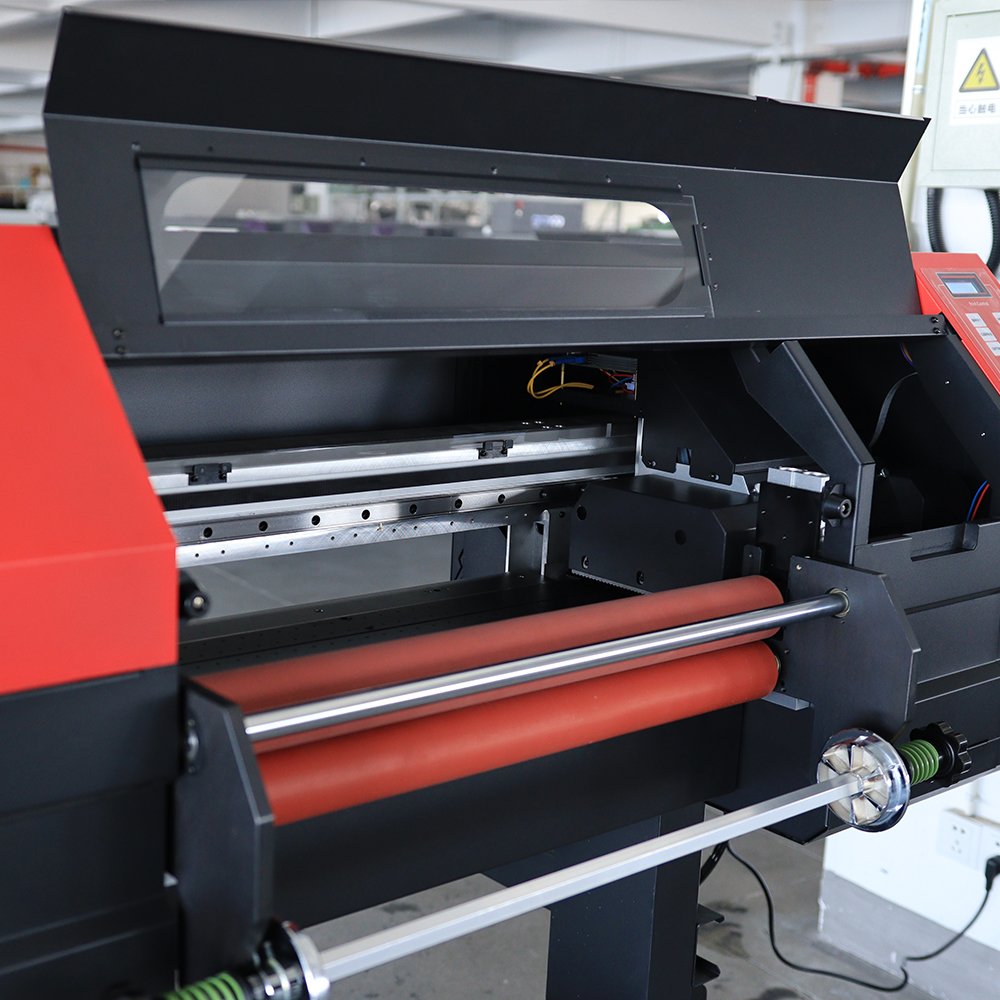 best selling label 3d cristal roll to roll 3 head uv dtf sticker printer 24 inch