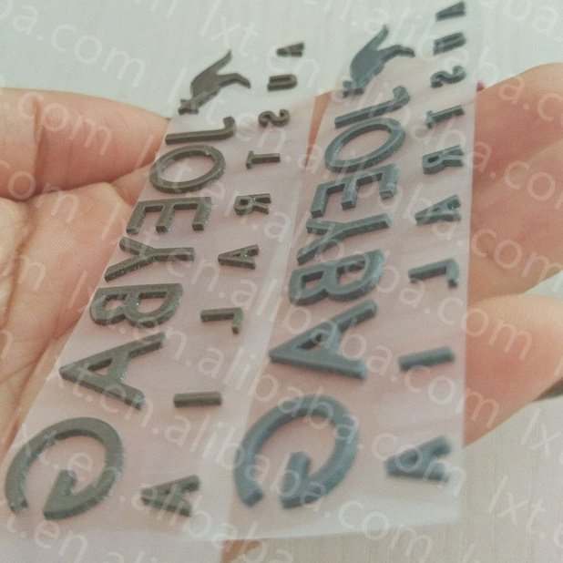 Customized 3D Thick Silicone Heat Transfer Patch Heat Press Label for Cloth Label Printing