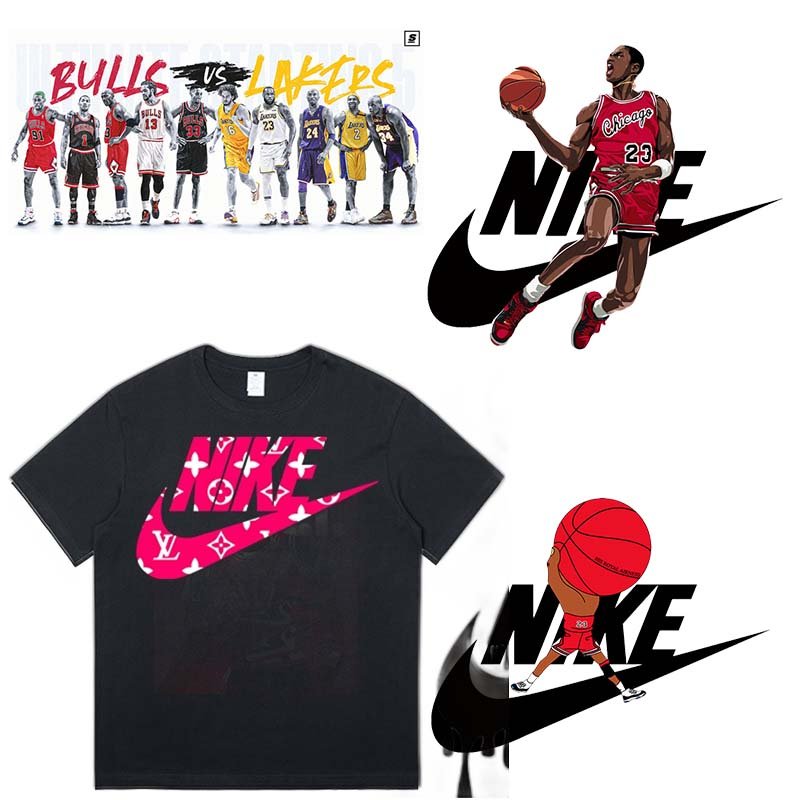 Factory custom making basketball star DTF transfer printing design For Clothing