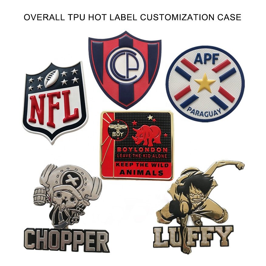 Customized TPU high-frequency label heat transfer patch by the source manufacturer for clothing and bags