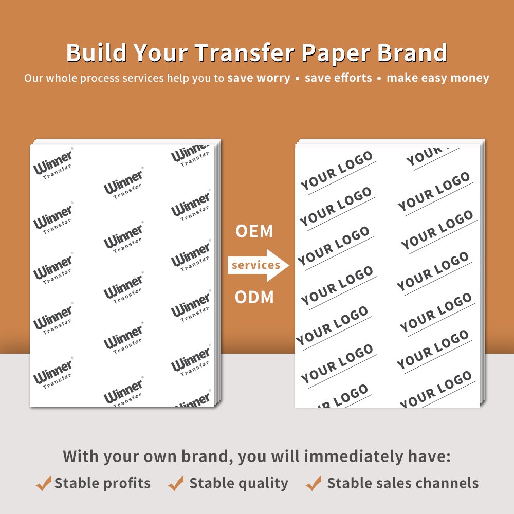 Winner Transfer High colour reproduction A4 100 sheets laser dark heat transfer paper for dark fabric