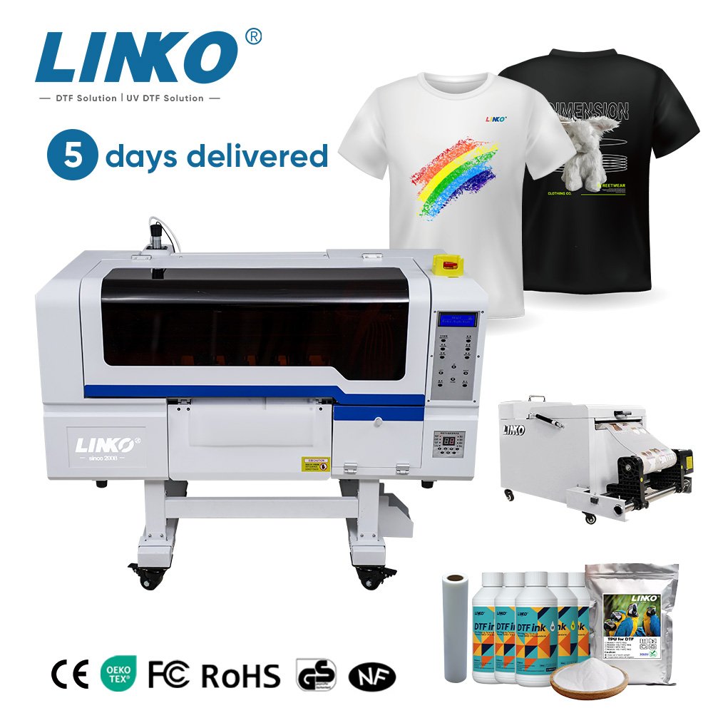 LINKO 34% OFF A3 DTF Printer Printing Machine Dual XP600 Heads DTF Printer A3 DTF Printer Printing Machine