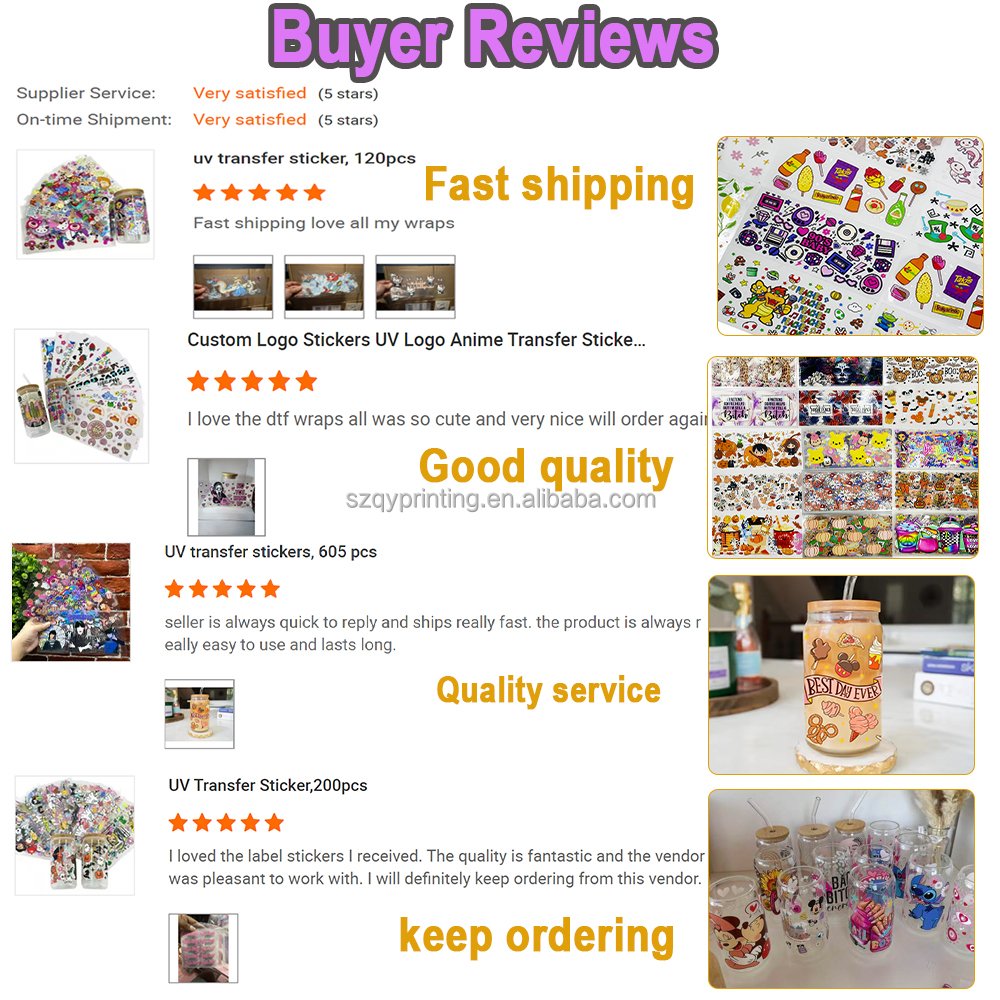 Factory Low MOQ Direct Price Printing Transfer Label Sticker UV DTF Lid 16oz Glass Cup Wraps Teachers Ready To Ship