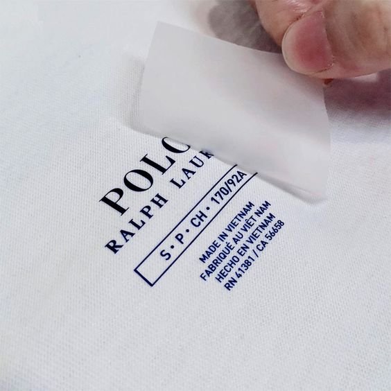 Hot sale heat transfer clothing labels neck label heat transfer size label for clothing