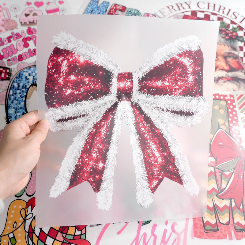 Wholesale Custom Plastisol Heat Transfers Hot Sell Christmas Logo Iron On Sticker DTF Film Transfer Printing For T-Shirts