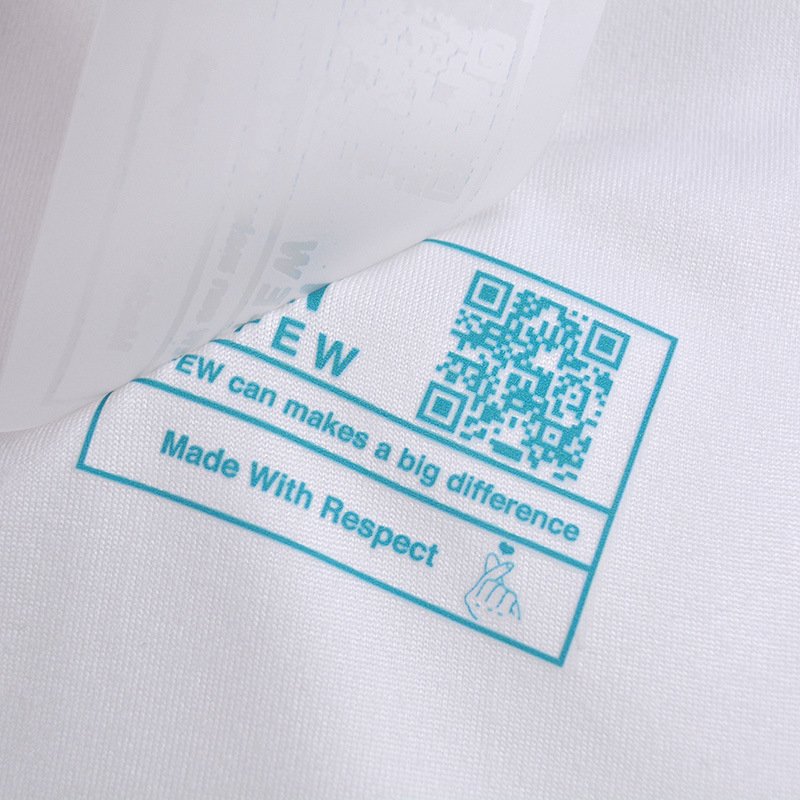 Custom Wholesale Name Silk Screen Printing Heat Transfer Wash Care Neck Labels for T Shirts