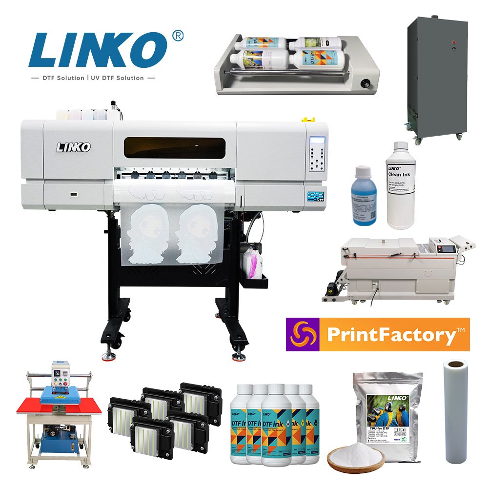 LINKO 24-Inch A1 DTF Printer With Epson i3200 Five Heads DTF Printer Printing Machine For T Shirt Printing Machine