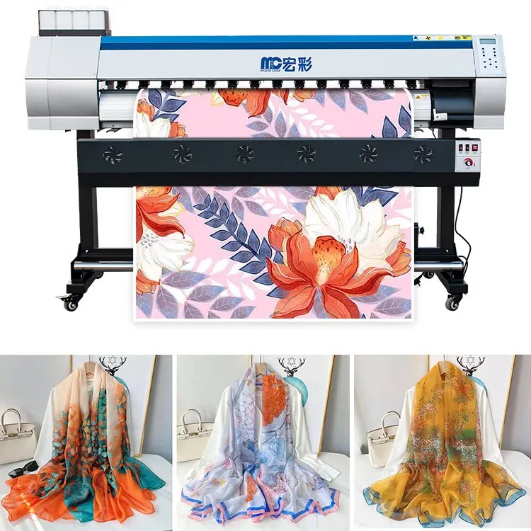 Industrial eco-solvent 1.6m 1.8m large format printer digital inkjet sublimation plotter for textile fabric printing machine