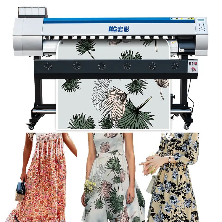 Industrial eco-solvent 1.6m 1.8m large format printer digital inkjet sublimation plotter for textile fabric printing machine