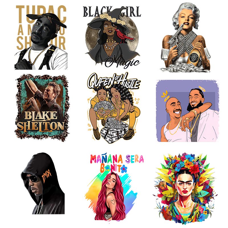 Wholesale Printable Thermal Transfer Sticker Vinyl Packaging Label Transfer Printing Garment Durable Custom Color 10 Pcs CN;FUJ