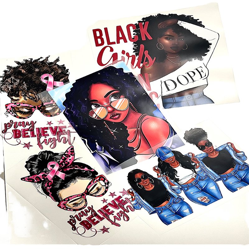 Wholesale Printable Thermal Transfer Sticker Vinyl Packaging Label Transfer Printing Garment Durable Custom Color 10 Pcs CN;FUJ