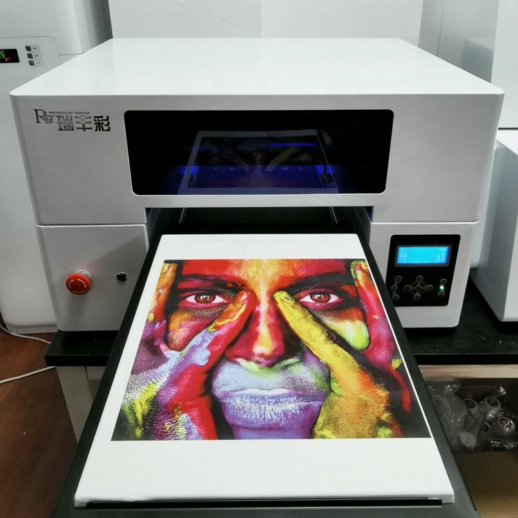 Refinecolor Wifi DTG Printer A3 T shirt Printing Machine Direct To Garment Printing White Cotton Tee Shirts