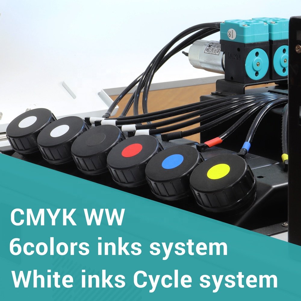 Refinecolor Wifi DTG Printer A3 T shirt Printing Machine Direct To Garment Printing White Cotton Tee Shirts