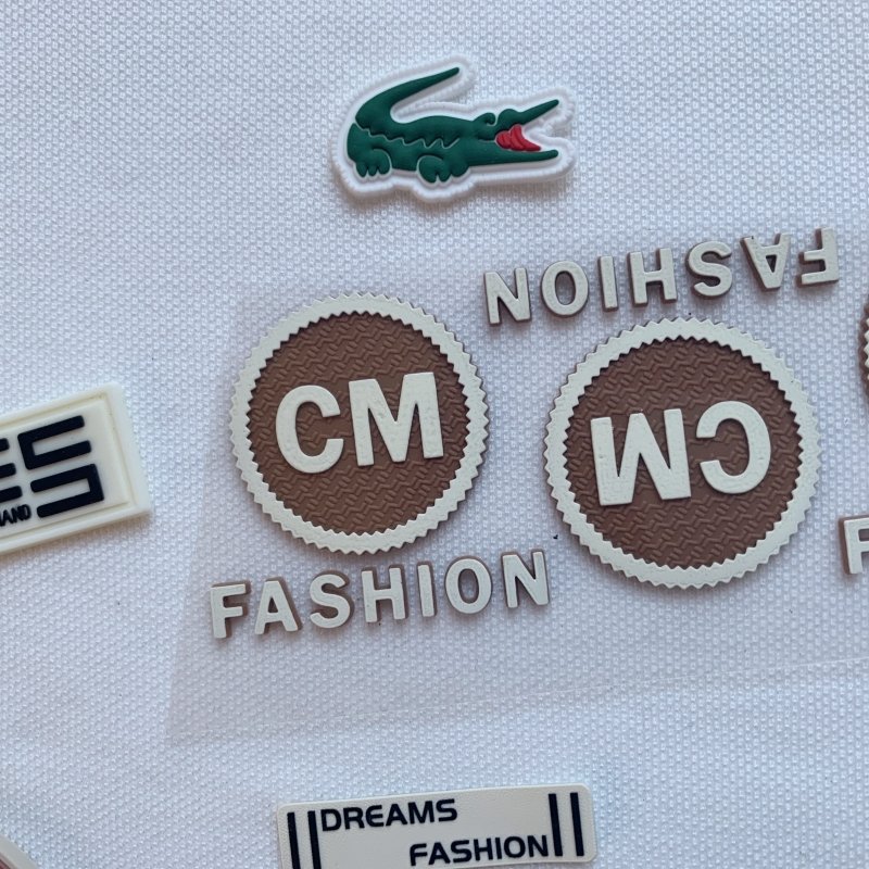 High Density Customized Embossed 3D Silicone Printing Logo Apparel Heat Transfer Labels for T-shirts