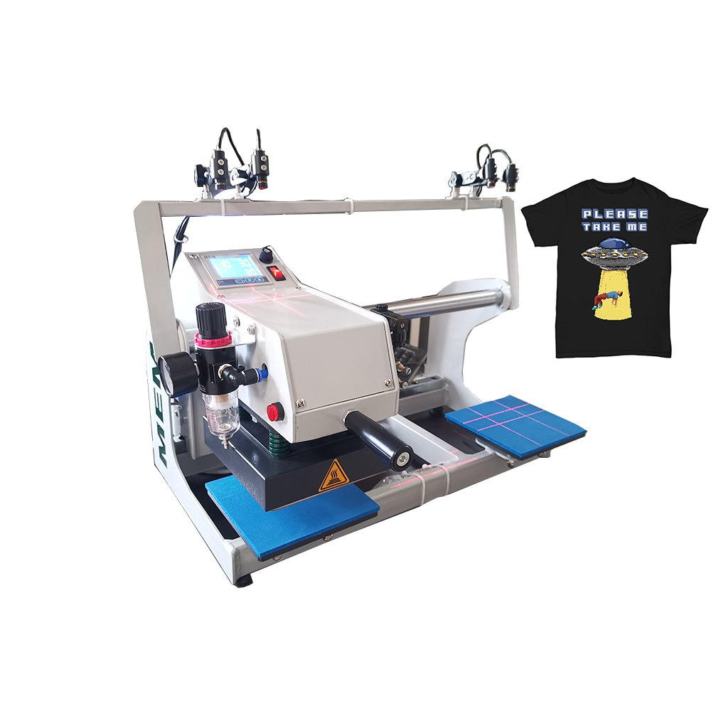 High pressure flat Dual platen Heat Press Machine T-shirt Printing Heat Transfer Machine