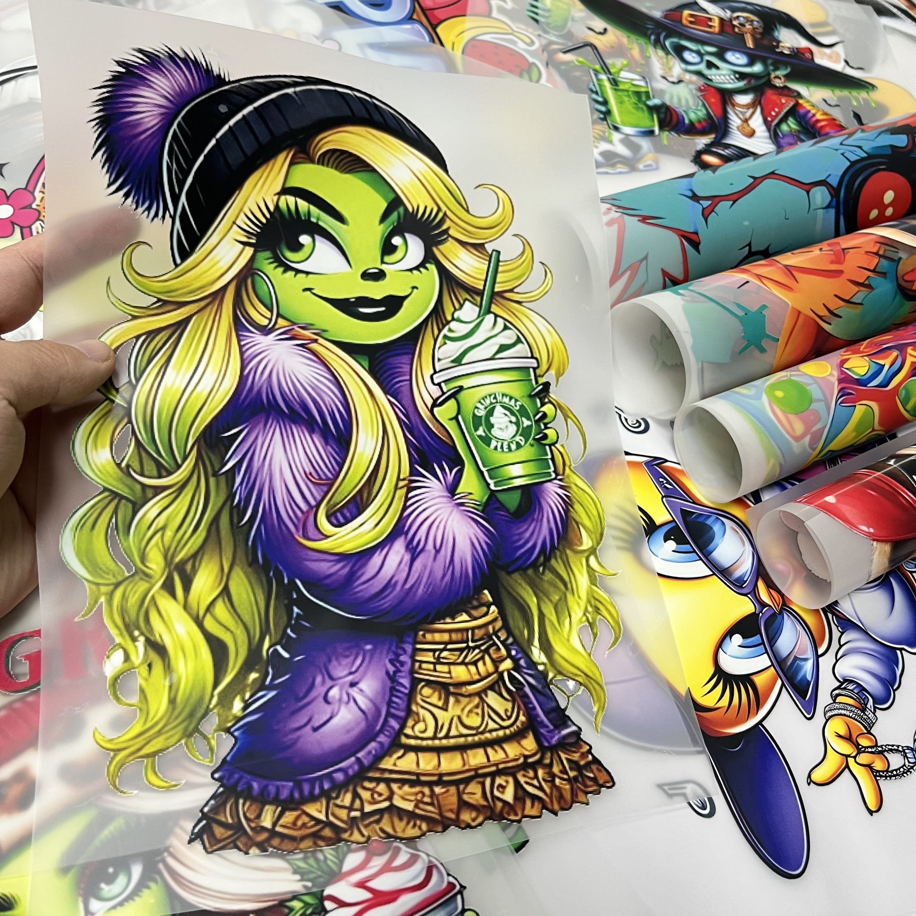 Custom High Quality Plastisol Iron Transfers Decorative Patches Stickers for Heat Press Logo Print on Clothing
