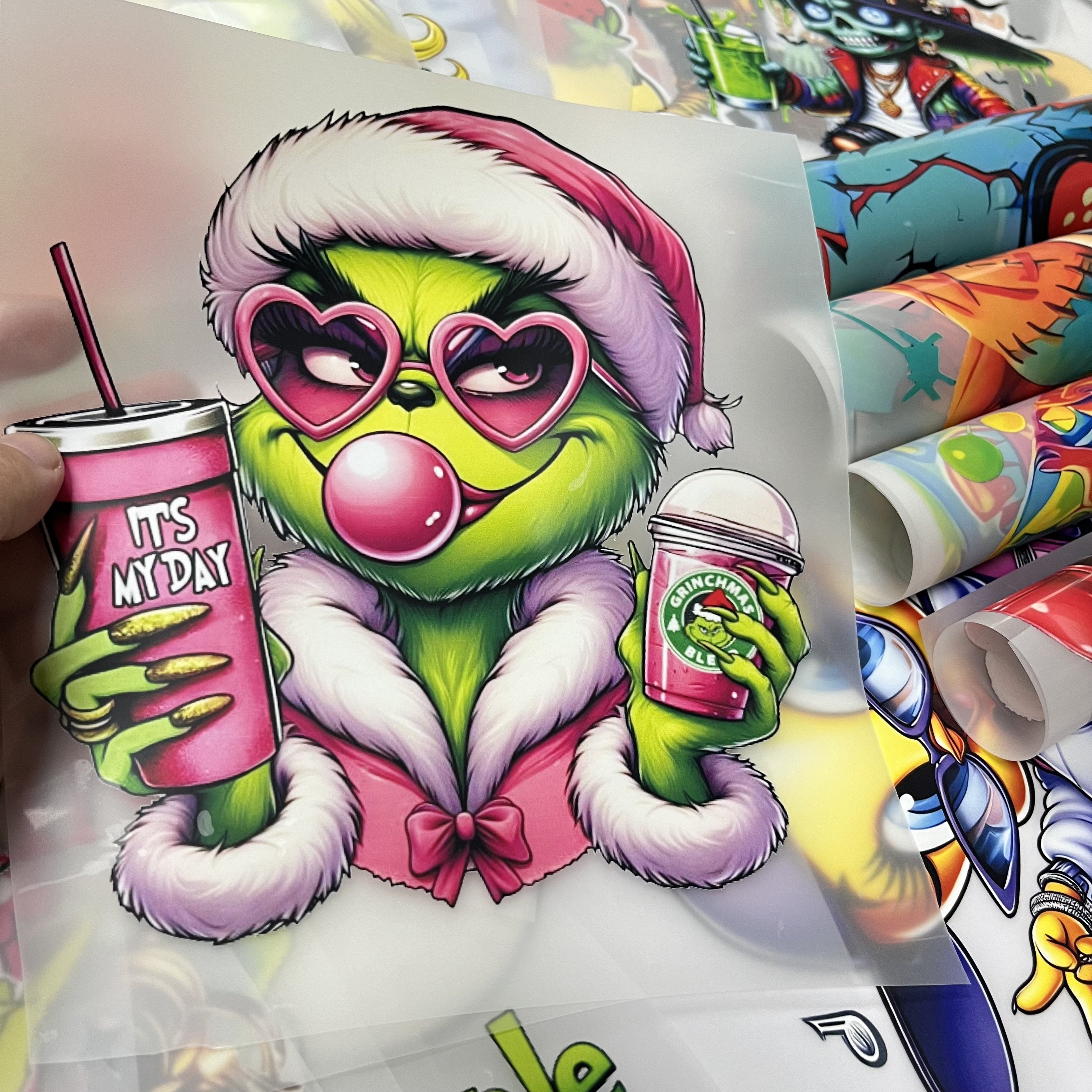 Custom High Quality Plastisol Iron Transfers Decorative Patches Stickers for Heat Press Logo Print on Clothing